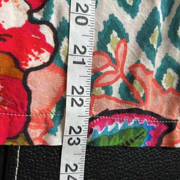 Blnk London Anthropologie STEPHANIE Blue Red Floral V Neck Top Embroiderd Sz S - Picture 13 of 16